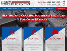Tablet Screenshot of customtemperaturecontrol.com